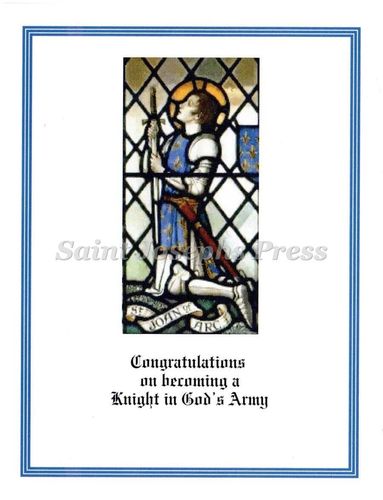 Confirmation Congratulations Card - St. Joan of Arc