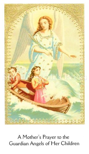 Mother's Prayer to Guardian Angel Holy Card