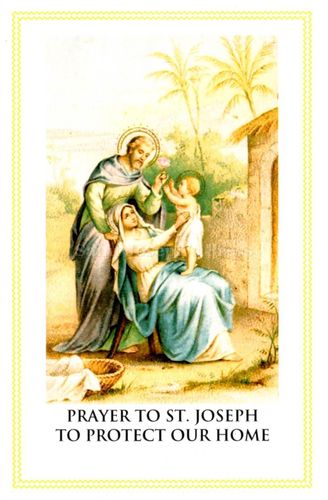 St. Joseph Protect Our Home Prayer Card