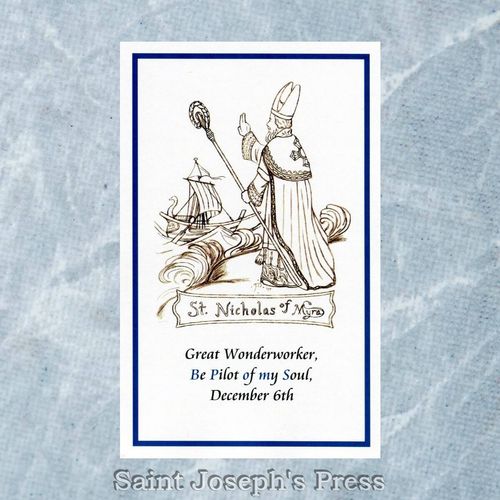 St. Nicholas Pilot of My Soul Holy Card